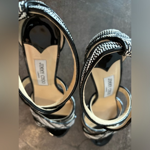 Jimmy Choo Black and White high Heels, size 38 1/2 - Picture 4 of 10